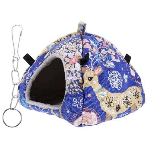 Abaodam Hängendes Hamsterversteck Weihnachts Waschbare Hängematte für Meerschweinchen und Kleine Gemütliches Schlafnest für Winter Große von Abaodam