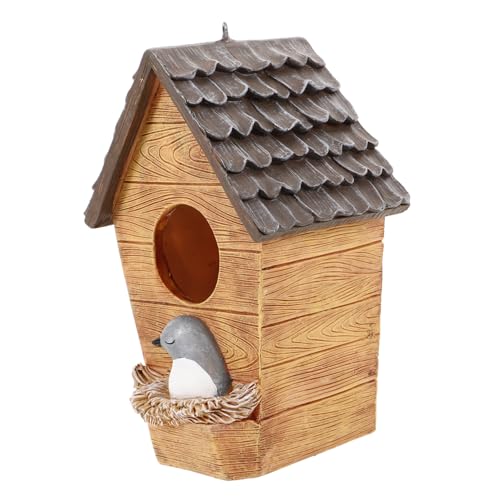 Abaodam Hängendes Vogelhaus Aus Kunstharz Dekoratives Nistkasten Für Garten Und Innenhof Und Rückzugsort Für Aufzucht Abaodam Hängendes Vogelhaus Aus Kunstharz Dekoratives Nistkasten Für Garten Und Innenhof Und Rückzugsort Für Aufzucht von Abaodam