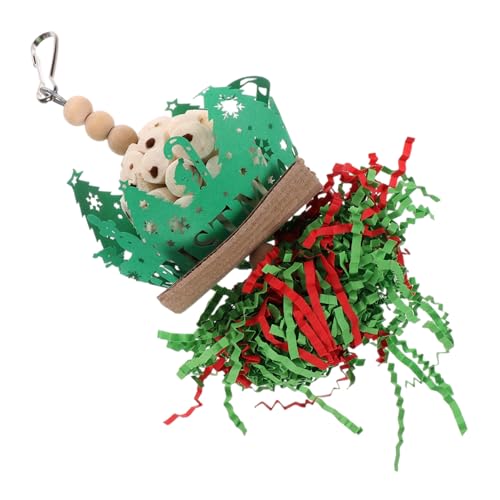 Abaodam Weihnachtliches Papageien-Spielzeug Aus Sicherem Material Hängendes Kauspielzeug Für Vögel Attraktives Design Für Vogelkäfige Für Wellensittiche Nymphensittiche Fördert von Abaodam