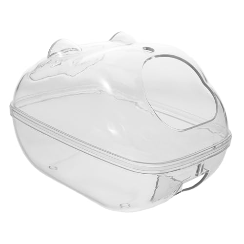 Abaodam Hamster Badewanne Badezubehör für Tiere Sandbadbehälter Hamsterzubehör Kleintierbedarf Sandbad für Hamster Badewanne Kleiner Tiertoiletten Hamsterbad pp Transparent von Abaodam