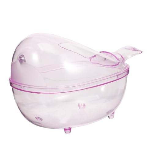 Abaodam Hamster Badewanne für Kleine Haustiere Stabiler Sandbad Behälter für Hamster und Chinchillas Zubehör für Hamsterheim Transparentes Design für Beobachten von Abaodam