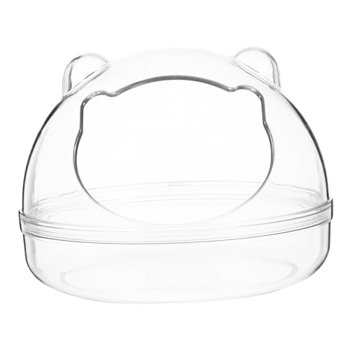 Abaodam Hamster Badezimmer Sandbad Container für Kleine Tiere Transparentes Design Rutschfester Boden für Hamster und Ähnliches Kleintierpflege Große von Abaodam