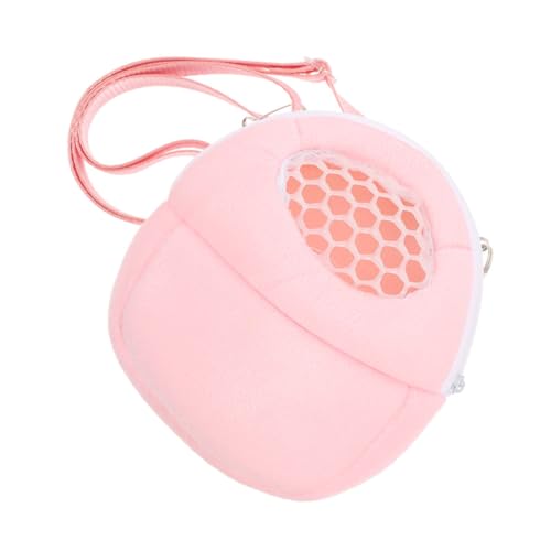 Abaodam Hamster Baumwollnest Meerschweinchen Rucksack Hasenträger Meerschweinchentaschen Teetassen-hundetransporter Reisetasche Für Meerschweinchen Igel Zubehör Hamster-Rucksack Rosa Samt von Abaodam
