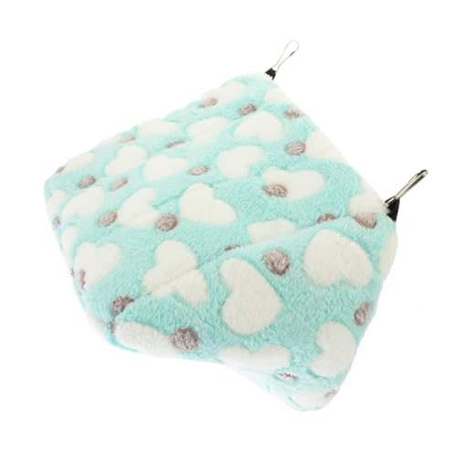 Abaodam Hamster Hängematte Ruhebett Für Kaninchen Hamster Hängebett Nest Für Haustier Tragbares Hamsternest Hamsterschlafbetten Schlafendes Kleines Tier Light Green Baumwolle von Abaodam