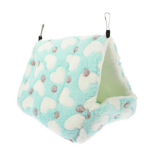 Abaodam Hamster Hängematte Warmbetthaus Für Hamster Hamsterschutzhaus Hamster Wärmenest Nest Für Haustier Hamsterschlafbetten Hamster Schlafkissen Kleines Tierbett Baumwolle Light Green von Abaodam