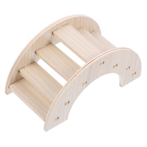 Abaodam Hamster Holzbrücke für Kleintiere Treppen und Bogenbrücke für Meerschweinchen Ratten und Hamster Sicheres und Langlebiges Haustier Zubehör von Abaodam
