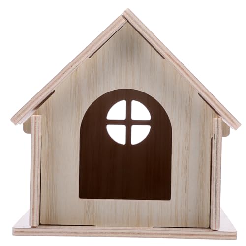 Abaodam Hamster Holzhaus Versteck mit Robustem Nest für Kleine Haustiere Wie Zwerghamster Meerschweinchen und Rennmäuse Praktisches Rückzugsgebiet zum Schlafen Käfig Abaodam Hamster Holzhaus Versteck mit Robustem Nest für Kleine Haustiere Wie Zwerghamster Meerschweinchen und Rennmäuse Praktisches Rückzugsgebiet zum Schlafen Käfig von Abaodam
