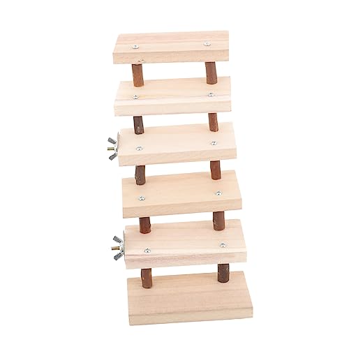 Abaodam Kleintier Holzleiter Spielzeug Für Hamster Chinchillas Stabil Sicher Kletterplattform Für Käfige Fördert Bewegung Gesundheit Glatt Und Burrfrei Abaodam Kleintier Holzleiter Spielzeug Für Hamster Chinchillas Stabil Sicher Kletterplattform Für Käfige Fördert Bewegung Gesundheit Glatt Und Burrfrei von Abaodam
