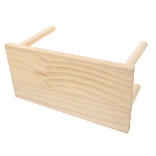 Abaodam Hamster Holzplattform Hamster Hamster Spielplatz Hamster Käfig Dekoration Hamster Holz Spielplatz Hamsterständer-Plattformspielzeug Hamsterspielplattform aus Holz hölzern von Abaodam