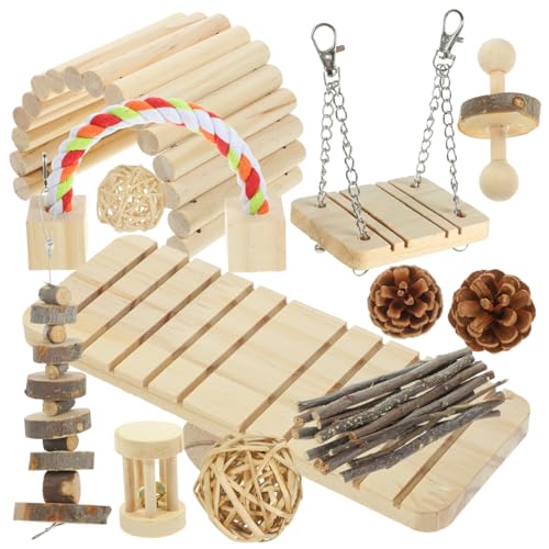 Abaodam Hamster-Kauball aus Holz, multifunktional, für Meerschweinchen, Chinchillas, kleine Tiere, 1 Set Abaodam Hamster-Kauball aus Holz, multifunktional, für Meerschweinchen, Chinchillas, kleine Tiere, 1 Set von Abaodam