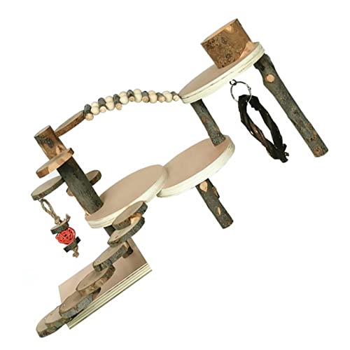 Abaodam Hamster-Kletterleiter Kletterspielzeug drinnen Hamster kletterleiter Klettern Haustier Hamster hamsterspielzeug Pet Play Ladder Mäuseleiter Kletterleiter Apfelholz von Abaodam