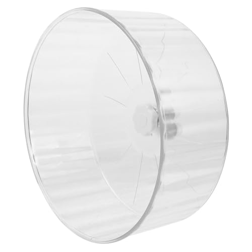 Abaodam Hamster Laufrad Geräuschloses Fitnessrad für Hamster Chinchillas und Mäuse Großes Hamsterzubehör Transparentes Design rutschfeste Oberfläche von Abaodam