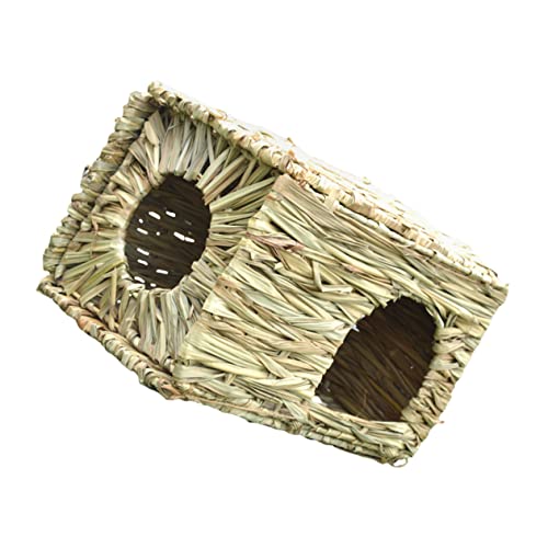 Abaodam Hamster Nest aus Natürlichem Gras Handgefertigtes Halbgeschlossenes Pet Nest für Kleine für Hamster Meerschweinchen und Atmungsaktiv und Langlebig von Abaodam