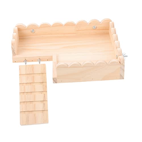 Abaodam Hamster Plattform Holzspielzeug mit Leiter für Kleine Haustiere für Zwerghamster und Meerschweinchen Langlebig und Dekorativ für Käfige Abaodam Hamster Plattform Holzspielzeug mit Leiter für Kleine Haustiere für Zwerghamster und Meerschweinchen Langlebig und Dekorativ für Käfige von Abaodam