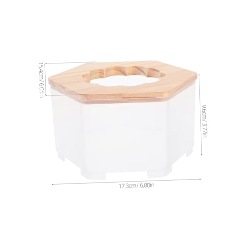 Abaodam Hamster Sandbad Badewanne und Toilette mit Transparentem Holzdeckel Multifunktionale Kleine Sandbadewanne für Hamster Chinchillas und Kleintiere Hamsterzubehör zur Abaodam Hamster Sandbad Badewanne und Toilette mit Transparentem Holzdeckel Multifunktionale Kleine Sandbadewanne für Hamster Chinchillas und Kleintiere Hamsterzubehör zur von Abaodam