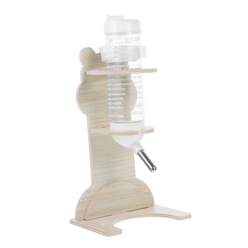 Abaodam Hamster Trinkflasche Ständer aus Holz Stabiler Wasserflaschenhalter für Kleine Haustiere Wie Hamster Meerschweinchen und Chinchillas Platzsparend Langlebig Robustem Material von Abaodam