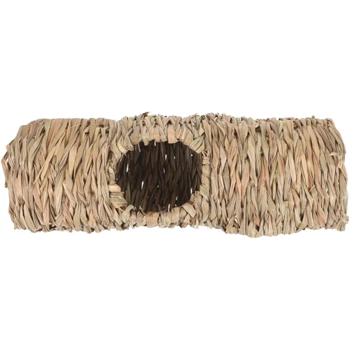 Abaodam Hamstertunnel Spielzeug für Kleintiere Verstecktunnel aus Stroh Wiederverwendbar Sicher und Robust für Hamster und Meerschweinchen Fördert Spiel und Bewegung von Abaodam