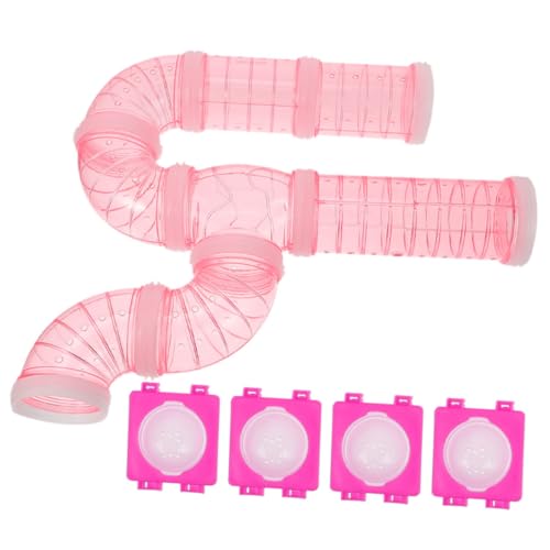 Abaodam Hamster Tunnel Teilig Transparent DIY Rohre Kunststoff Robust Sicher für Zwerghamster Meerschweinchen Kleintiere Einfach zu Montieren Vielseitig Indoor Outdoor Spielspaß von Abaodam