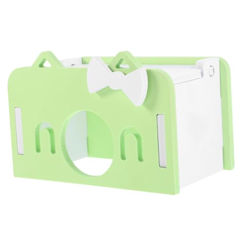 Abaodam Hamster Versteckhaus aus Robustem PVC Vielseitig für Kleine Nager Wie Meerschweinchen und Mäuse Reißfest Pflegeleicht Großes Grünes Versteckspielzeug für Klettern und Schlafen von Abaodam