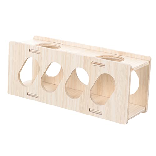 Abaodam Hamster Versteckspielzeug aus Holz Tunnelhaus für Chinchillas und Kleine Haustiere Langlebig zu Reinigen Kearresistent für Training von Abaodam
