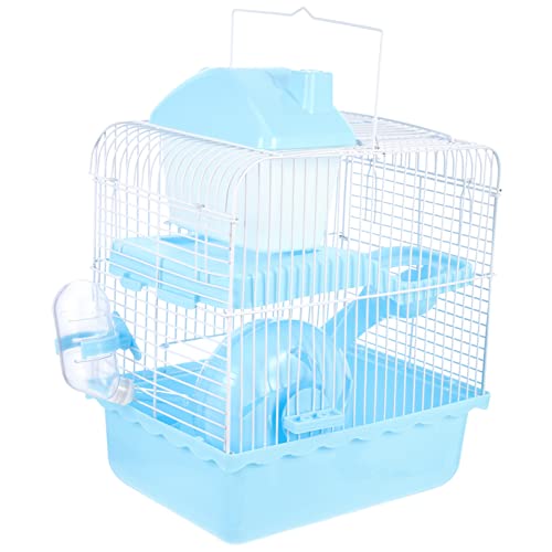 Abaodam Doppelschichtiger Hamsterkäfig mit Versteckhaus Mehrkammer Hamsterschloss für Kleine Haustiere für Hamster und Chinchillas Tierbedarf für Käfige von Abaodam