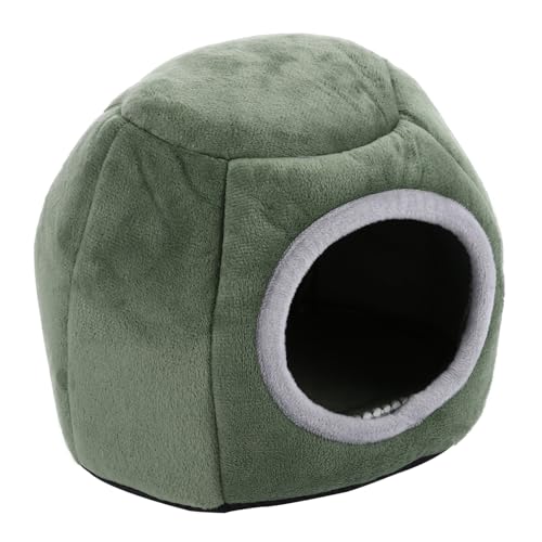 Abaodam Hamster Warmes Nest Kleintier Schlafbett Winter Warmes Enclosed Haus Kuschelnest für Meerschweinchen Mäuse und Nager Xs von Abaodam