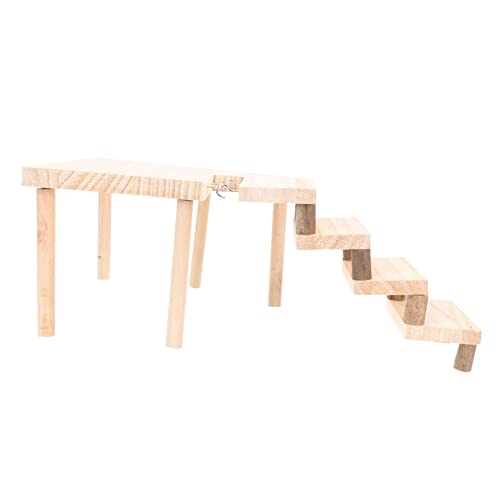 Abaodam Zartes Chinchilla Spielzeug Holzrattenspielzeug für Hamster Rattenzubehör Dekorative Hamsterplattform aus Naturholz Spielzeug mit Rampe für Käfige Abaodam Zartes Chinchilla Spielzeug Holzrattenspielzeug für Hamster Rattenzubehör Dekorative Hamsterplattform aus Naturholz Spielzeug mit Rampe für Käfige von Abaodam