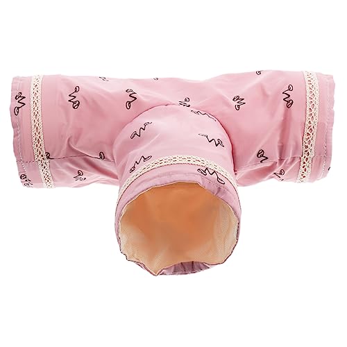 Abaodam Hamster-tunnelnest Tunnel Und Röhren Für Meerschweinchen Chinchilla-Haustier Verstecke Meerschweinchen Versteck Meerschweinchenhaus Klein Rosa Polyester Baumwolle von Abaodam