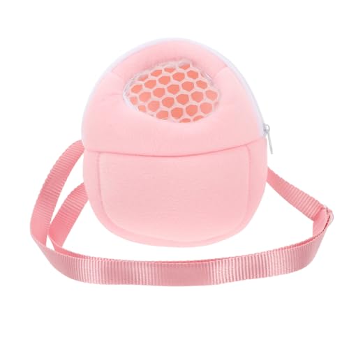 Abaodam Hamster-umhängetasche Kleine Tiertasche Für Draußen Hasenträger Für Kaninchen Hasenschlinge Hamster -Tragetasche Hasen-reiseträger Rattenträger Tragetasche Für Ratten Samt Rosa von Abaodam