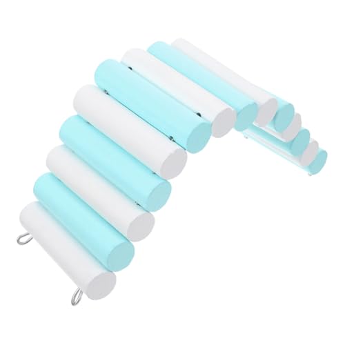 Abaodam Hamster verbirgt Sich Hamster holzspielzeug Hamster Kletterbrücke holzleiter Haustier-Hamster-Kletterleiter, Schaukelspielzeug Zuckergleiterkäfig hölzern Sky-Blue von Abaodam