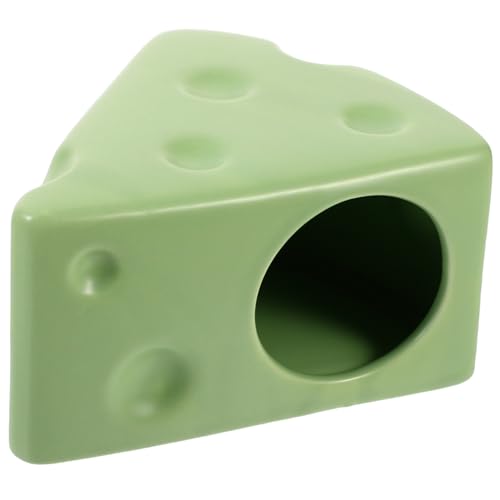 Abaodam Hamsterhaus aus Keramik, niedliches Käseversteck für Igel, Zwerghamster, kühlendes Nest, Schlafbett, leicht zu reinigen, Keramik-Design für Haustiere von Abaodam