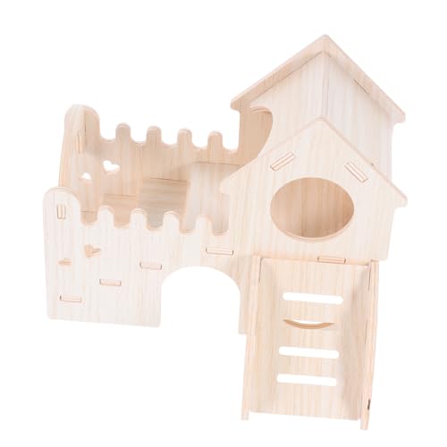 Abaodam Hamsterhütte Hamster Holzhaus Doppelschicht Hamsterhaus Hamster Unterschlupf Hamsterhaus mit Fenster Hamster Versteck Zubehör für Hamsterkäfige Holz-Hamster-Labyrinth hölzern Khaki Abaodam Hamsterhütte Hamster Holzhaus Doppelschicht Hamsterhaus Hamster Unterschlupf Hamsterhaus mit Fenster Hamster Versteck Zubehör für Hamsterkäfige Holz-Hamster-Labyrinth hölzern Khaki von Abaodam