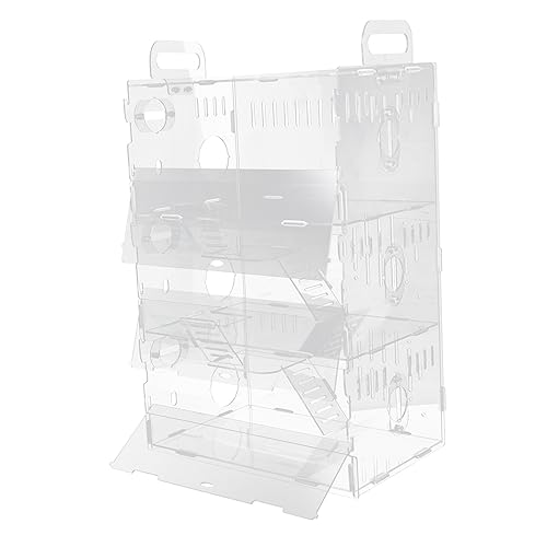 Abaodam Hamsterkäfig für Meerschweinchen, Chinchilla, aus transparentem Acryl, oben zu öffnen, hohe Transparenz für einfache Handhabung, 1 Stück von Abaodam