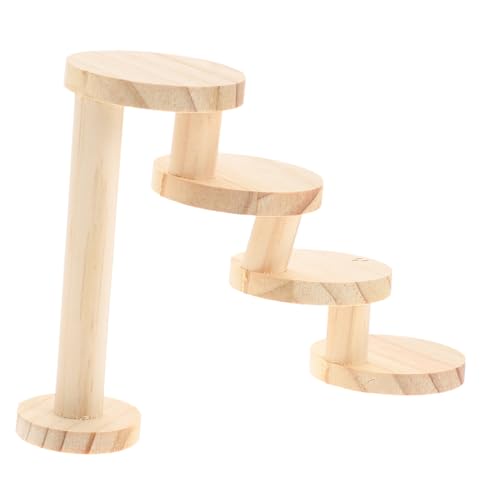 Abaodam Hamsterleiter aus Natürlichem Kiefernholz Langlebiges Kauspielzeug und Kletterspielzeug für Hamster Rennmäuse und Kleintiere Sichere Geruchsfreie Holzleiter für Käfigzubehör von Abaodam