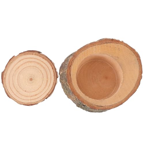 Abaodam Hamsternapf aus Holz Schüssel füttern Wasser klein Haustier futterstation Rattenfutter Haustiernapf aus Holz Hamsterschale verschleißfester Futternapf Hamsterversorgung Massivholz von Abaodam