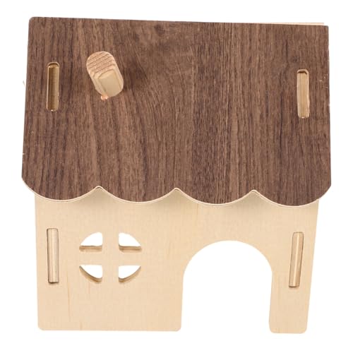 Abaodam Hamsternest aus Holz Hamsterhaus Tunnel Haustier Verschachtelung Versteck Wurf für Holz Hamsterhaus Hamsterhäuser Naturholzhamsterhaus Hamsterhaus Kleintiere Rennmaushaus hölzern von Abaodam