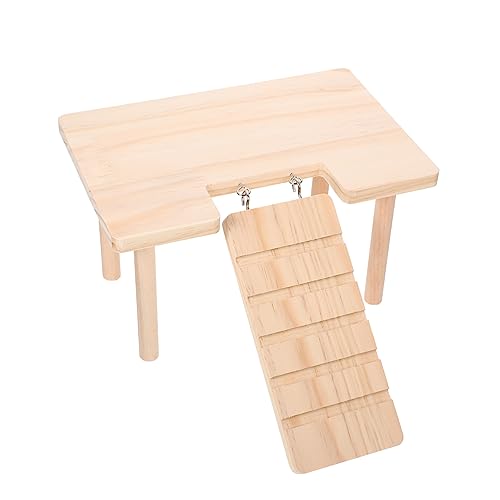 Abaodam Hamsterplattform aus Holz mit Rampe, dekoratives Chinchilla-Zubehör für Meerschweinchenanreicherung, sicheres und einfaches Aufhängen Design für Tierübung und Spaß Abaodam Hamsterplattform aus Holz mit Rampe, dekoratives Chinchilla-Zubehör für Meerschweinchenanreicherung, sicheres und einfaches Aufhängen Design für Tierübung und Spaß von Abaodam