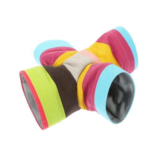 Abaodam Hamsterspieltunnel Chinchilla-Tunnel Hamsterspielzeug Tunnel Guinea Hamster Hamster Plaything zusammenklappbarer Schlauch für Haustiere Tunnel- Segeltuch von Abaodam