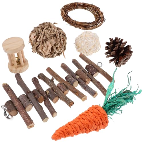 Abaodam Hamster Spielzeugset Mit Naturmaterialien Kauspielzeuge Aus Holz Rattanball Und Heu Für Hamster Meerschweinchen Rennmäuse Und Andere Kleintiere Abaodam Hamster Spielzeugset Mit Naturmaterialien Kauspielzeuge Aus Holz Rattanball Und Heu Für Hamster Meerschweinchen Rennmäuse Und Andere Kleintiere von Abaodam