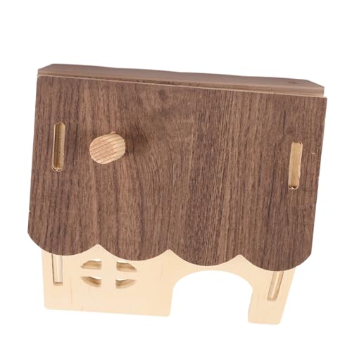 Abaodam Hamsterversteck Aus Holz Hamster Ruhehaus Für Kleintiere Gemütliches Schlafhaus Mit Dach Für Hamster Und Meerschweinchen Natürliches Material von Abaodam