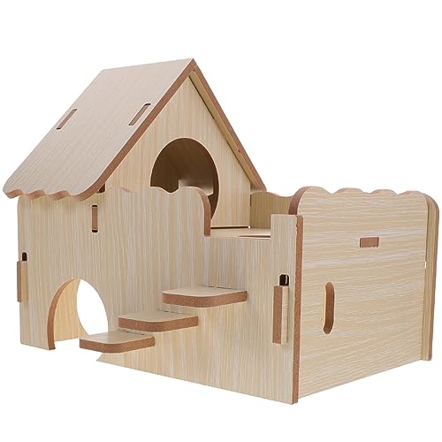 Abaodam Hamsterversteck aus Holz für Meerschweinchen und Hamster Hochwertiges Langlebiges Nistplatzspielzeug für Spiel und Schlafen Wellenhaus für Kleintiere Abaodam Hamsterversteck aus Holz für Meerschweinchen und Hamster Hochwertiges Langlebiges Nistplatzspielzeug für Spiel und Schlafen Wellenhaus für Kleintiere von Abaodam