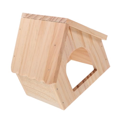 Abaodam Hamsterversteck aus Holz für kleine Haustiere Meerschweinchen Käfig Haus Versteck Ruheplatz Entzückendes Design für Hamster Kleintiere Abaodam Hamsterversteck aus Holz für kleine Haustiere Meerschweinchen Käfig Haus Versteck Ruheplatz Entzückendes Design für Hamster Kleintiere von Abaodam