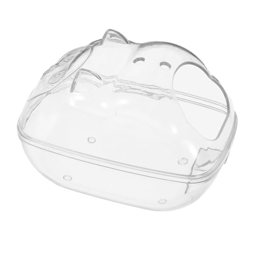 Abaodam Hamsterverstecke Hamster Bett Hamster Toilette Nager Sandbad Chinchilla Sandbad Hamster Behausung Gerbbil - Hamstertunnel und Röhren Sandbad für Hamster Abs Transparent von Abaodam