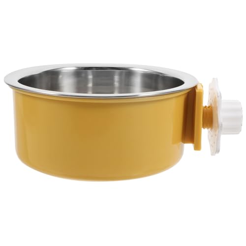 Abaodam Edelstahl Futternapf Zum Aufhängen Auslaufsicherer Futter Und Wassernapf Für Hundekäfige Kisten Und Kleine Hunde von Abaodam