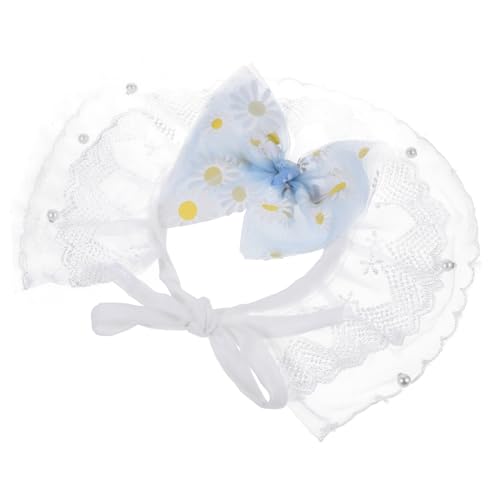 Abaodam Haustier-Lätzchen Glockenhalsband für Katzen Spitzenkragen für Haustiere Stichworte einstellbar abriebfestes Welpenhalsband dekoratives Kätzchenhalsband Polyester von Abaodam