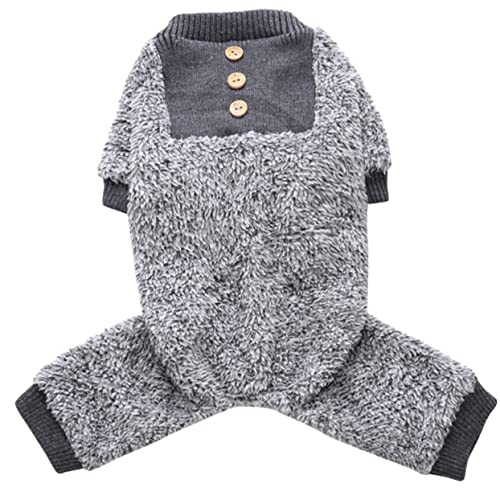 Abaodam Haustier-Pyjama weihnachtsdeko Hunde Nachtwäsche Hundekleidung für den Haushalt Pyjama für Welpen bequemes Welpenkostüm großer hundepyjama Polyester Baumwolle Grey von Abaodam