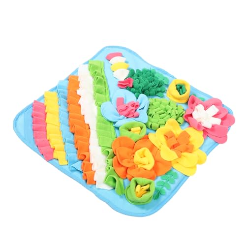Abaodam Haustier-Slow-Food-Matte Puzzle- Für Hunde Hunde-nasenarbeits-fütterungsmatte Interaktive Futtermatte Futtermatten Für Katzen Haustier -fütterungsmatte Polarfleece Blue von Abaodam