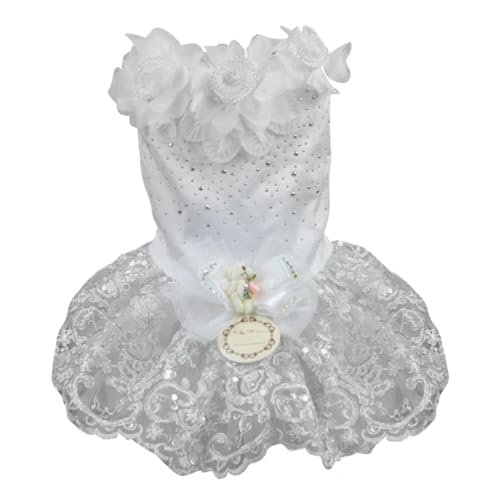 Abaodam Haustier Spitze Rock Kleid mit Schleife Modisch Gauzy Design Atmungsaktiv und Langlebig für Hunde Katzen XL für Besondere Anlässe und Fotoshootings Abaodam Haustier Spitze Rock Kleid mit Schleife Modisch Gauzy Design Atmungsaktiv und Langlebig für Hunde Katzen XL für Besondere Anlässe und Fotoshootings von Abaodam