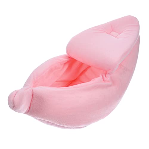 Abaodam Haustierbett Nest Hamster Kaninchen Banane Haustier Ruhehaus Schlafbetten Für Haustiere Ruhebetten Für Haustiere Höhlenbett Für Haustiere Haustier Bequeme Betten Rosa Plüsch von Abaodam