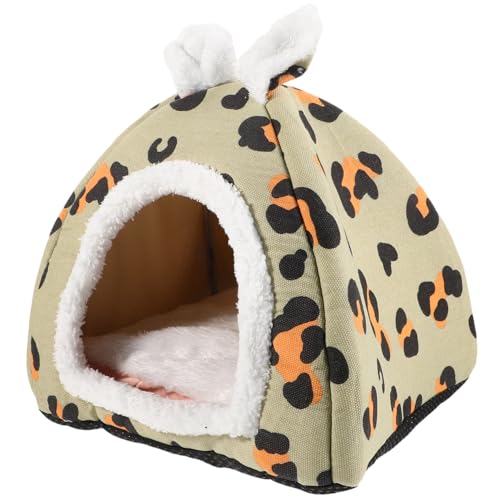 Abaodam Haustierbett für Häuser Nest meerschweinchen versteck Welpenbett stabiles Chinchillahaus Hamsterbett verschleißfestes Chinchillahaus Kleines Chinchillahaus Flanell von Abaodam
